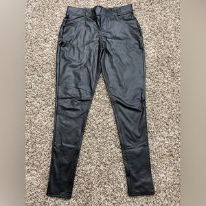 Faux Leather Fleece Lined Leggings